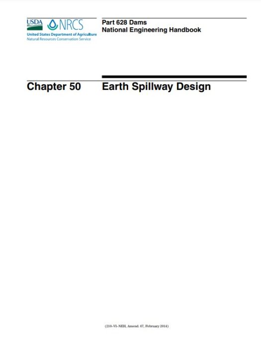 National Engineering Handbook Chapter 50 Earth Spillway Design