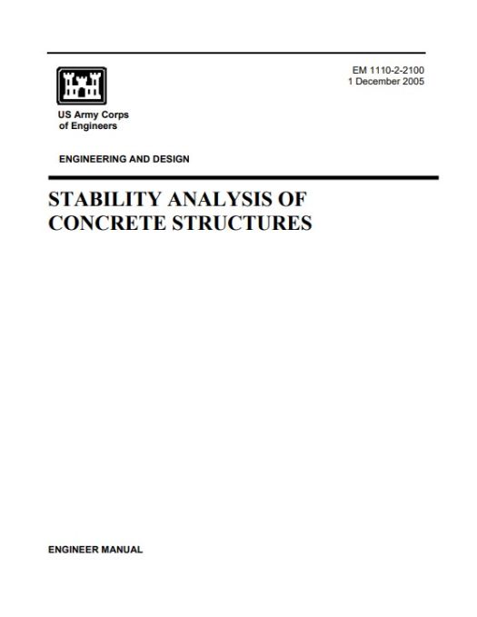 Stability Analysis Of Concrete Structures EM 1110 2 2100 ASDSO Dam 