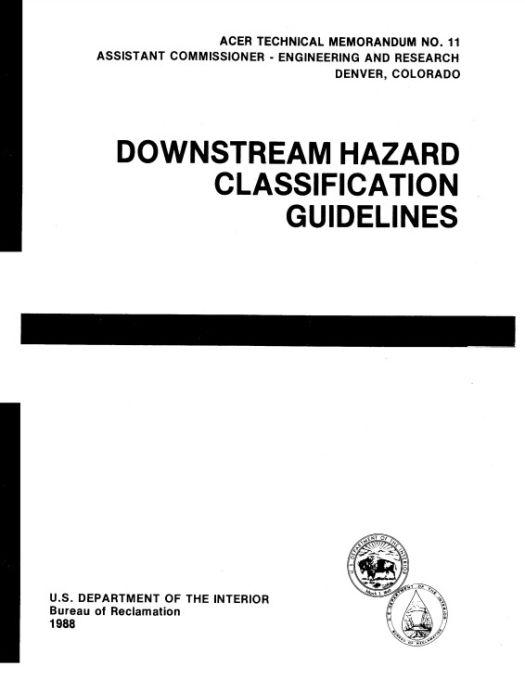 Downstream Hazard Classification Guidelines ACER TM 11 ASDSO Dam 