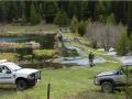 This Montana dam is shown overtopping